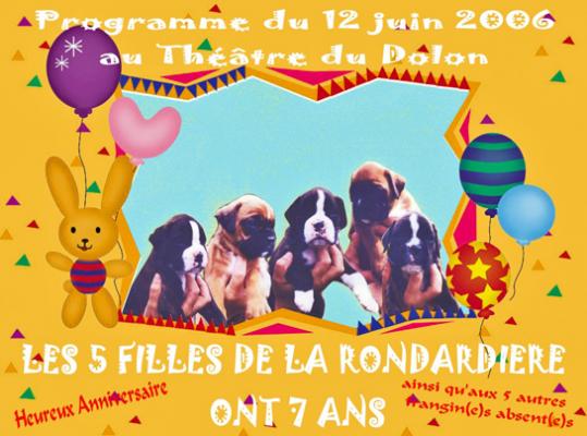 Affichette les 5 filles de la Rondardière (sur 10 ...) ...