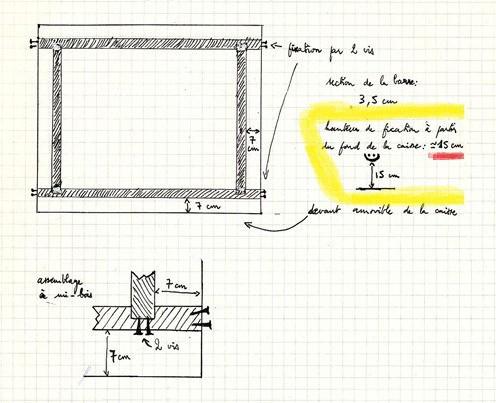 Exemple de caisse de mise-bas : plan