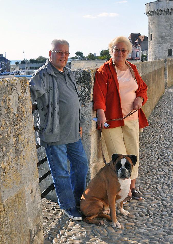 Michel et Monique à La Rochelle avec Umay